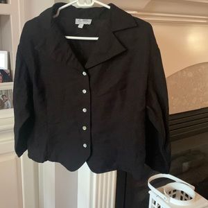 Two Wishes Cropped Linen Jacket